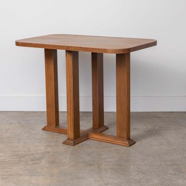 1950s French Fluted Wood Side Table For Sale In Los Angeles - Image 6 of 11