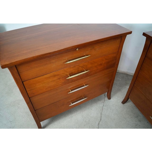 Brown 1950’s Mid-Century Modern Dressers by Permacraft - A Pair For Sale - Image 8 of 12