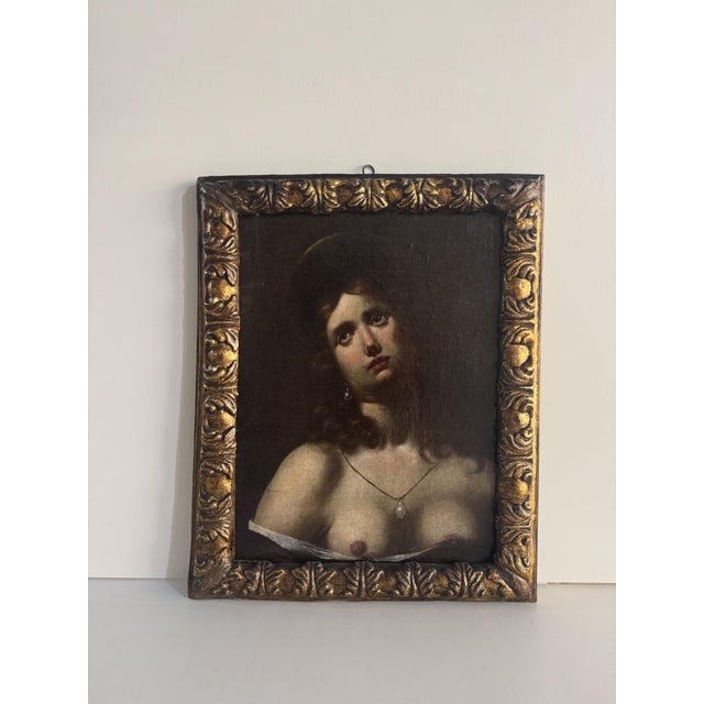 Oil on canvas painting from the first half of the 17th century depicting Mary Magdalene. Tuscan School. This painting...