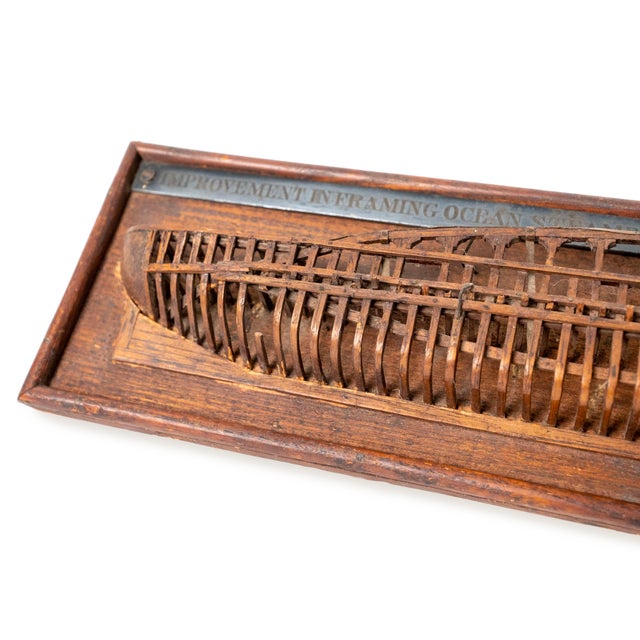 Late 19th Century 1861 Documented Patent Ship Model – San Francisco Steamship Framing Representation For Sale - Image 5 of 13
