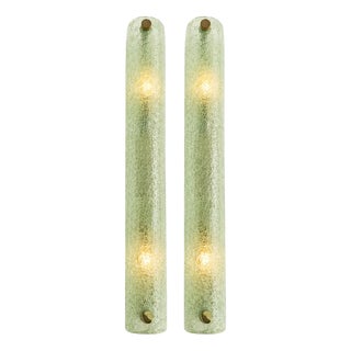 Green Graniglia Canalina Murano Glass Wall Sconces by Simoeng for Simoeng, Set of 2 For Sale