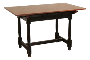 Farmhouse Style Cherry Top Painted Base Dining or Breakfast Table