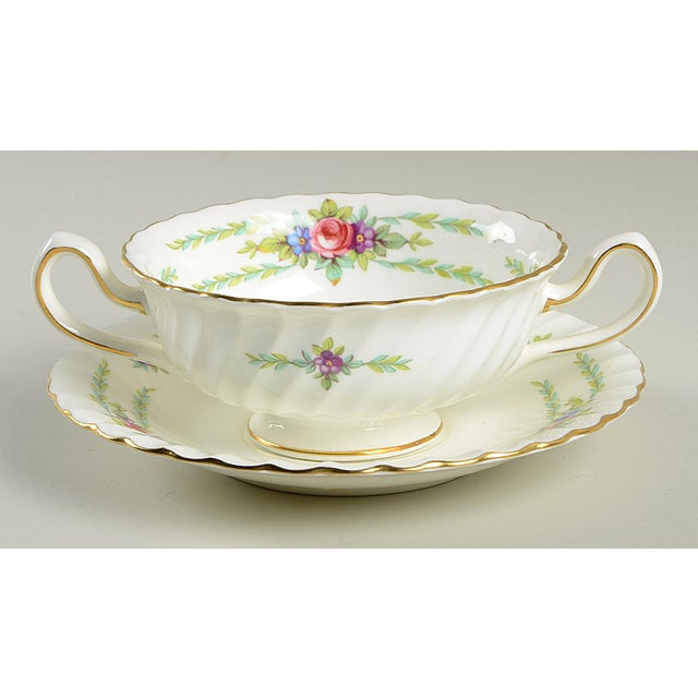 Minton Chiltern Cream Soup Bowl & Saucer Set of 4 Chairish