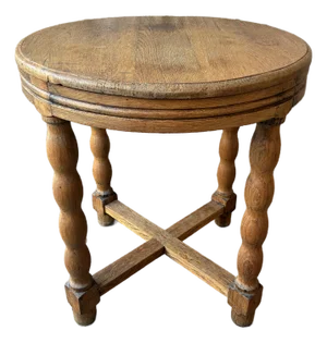 Mid 20th Century Round Wooden Side Table
