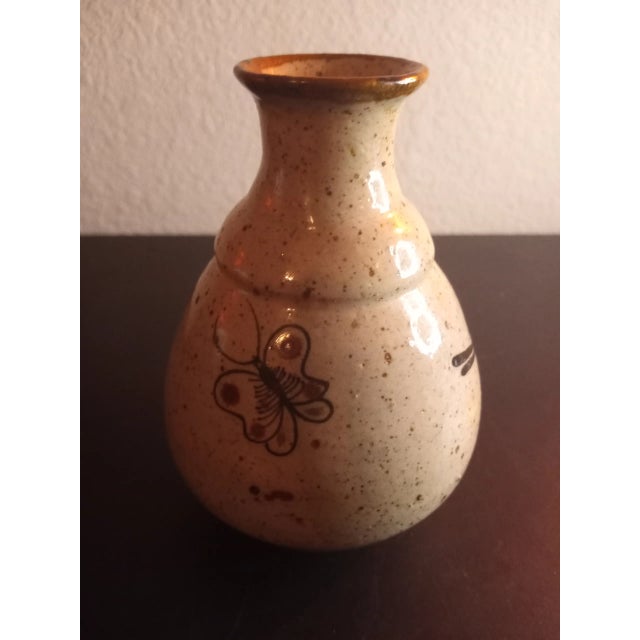 1970s 1970s Mexican Tonala Glazed Bud Vase For Sale - Image 5 of 7