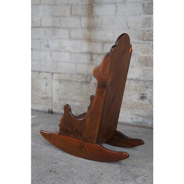 1970s 1970s American Country Pine Childs Rocking Chair For Sale - Image 5 of 12