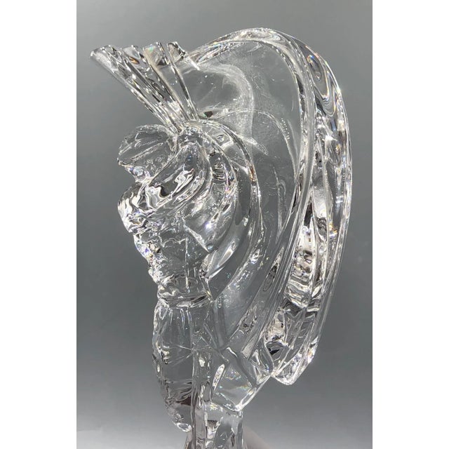 Crystal Glass Golfer on Wooden Base from Sevres France For Sale - Image 9 of 18