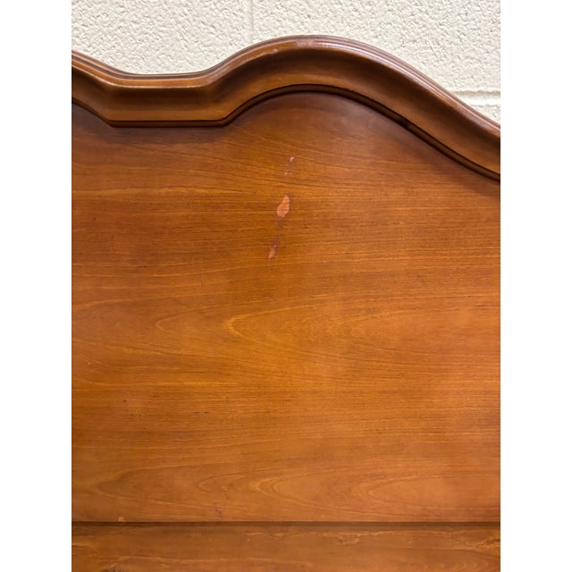 Vintage Twin Size French Provincial Country French Style Walnut Bedframe For Sale - Image 10 of 11