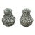 Pair of Vintage Italian Hand-Sculpted Floral Encrusted Ceramic Vases For Sale