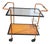 Stitched Leather Trolley by Jacques Adnet, 1950s For Sale