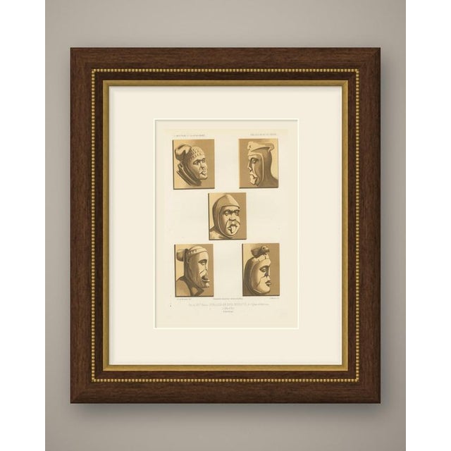 This is an original antique chromolithograph, printed in sepia, tan and buff, lettered "fin du xve siècle, stalles en bois...