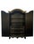 Hand painted in Antiqued Black with 22 Gold detailing Features: -Gilt metal pulls -2 adjustable shelves -3 drawers on...