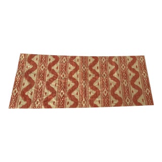 Quadrille Bali Hai Pink Printed Linen Fabric Remnant For Sale