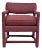 Vintage MCM Burgundy Parsons Style Arm Chair For Sale
