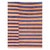 Galerie Shabab Mid-20th Century Abstract Turkish Handmade Striped Flat-Weave in Persimmon Coral, Blue For Sale - Image 4 of 10