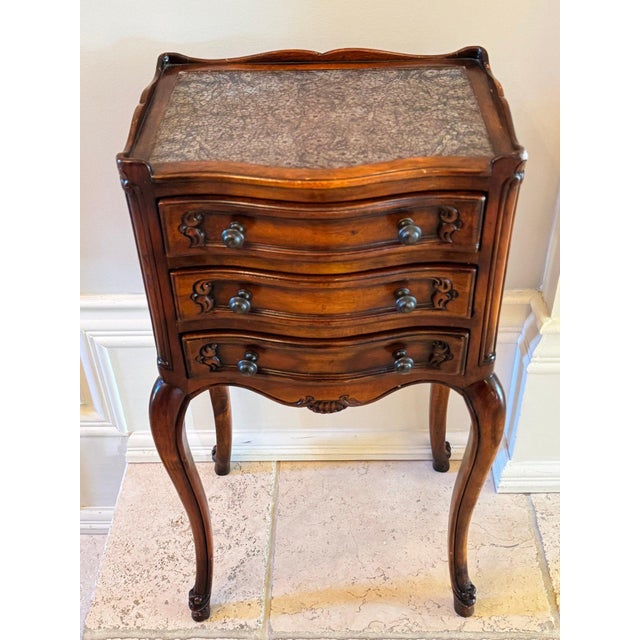2000 - 2009 Theodore Alexander Petite Louis XVI Side Table With Faux Book Trompe l'Oeil Panels For Sale - Image 5 of 10