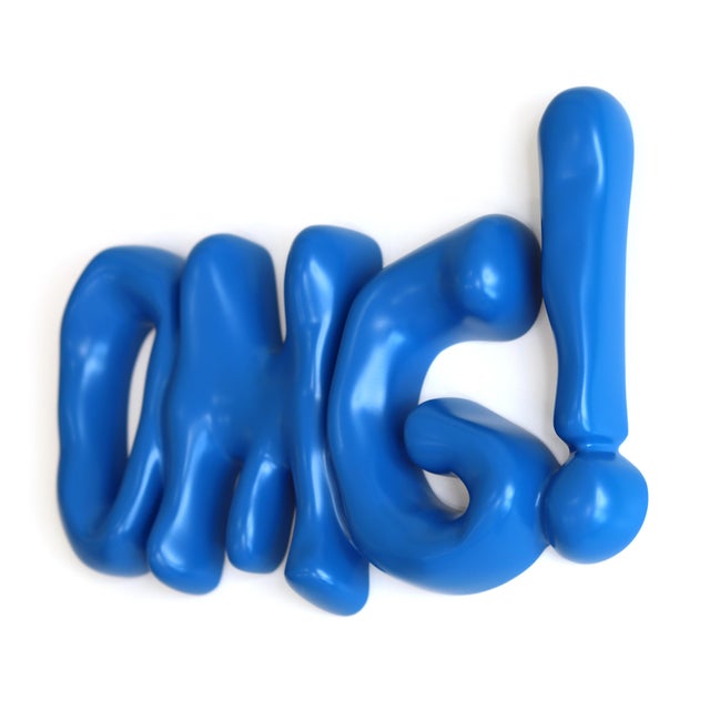 Contemporary Omg 3 - Contemporary Resin Text Wall Sculpture by Nayla Saroufim For Sale - Image 3 of 9