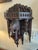 Impressive antique Moroccan wall braket handcrafted in mahogany, featuring a gallery around the shelf,carved palm...