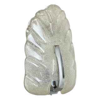 Large Murano Ice Glass Wall Light Sconce from SÖLKEN Leuchten, Germany, 1970s For Sale