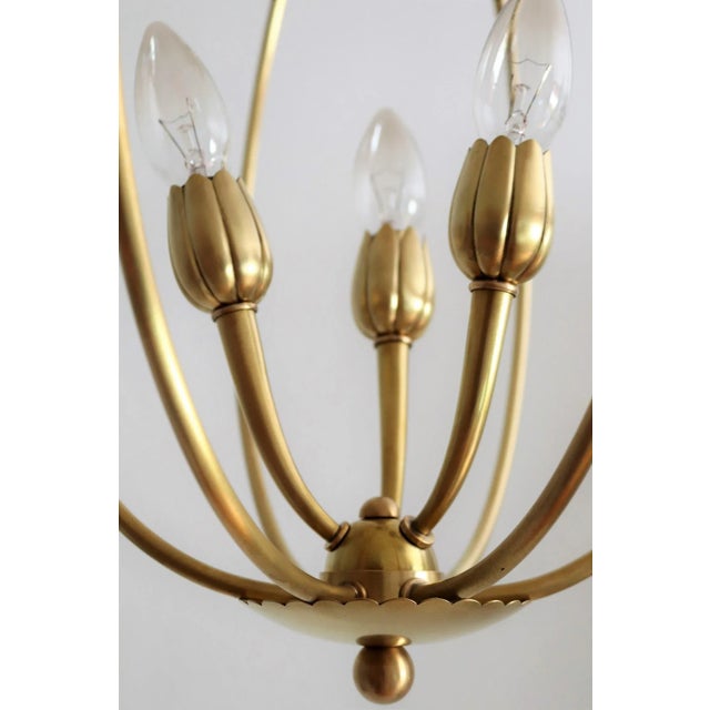 Mid-Century Italian Brass Pendant Lamp in Minimalist Style, 1950s For Sale - Image 4 of 16