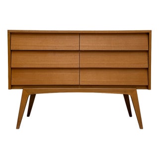 Vintage German Walnut Chest of Drawers, 1950s For Sale