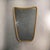 Curved mirror in the style of Gio Ponti, an Italian design from the 1950s. Knurled wooden frame, excellent vintage...