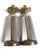 Vintage Machine Age Mid-Century Aluminum and Brass Candle Holders- a Pair For Sale - Image 9 of 10