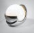 Giacomo Benevelli sculptural Table lamp mod. Roto cast aluminium structure and opaline glass diffuser. Original signature...