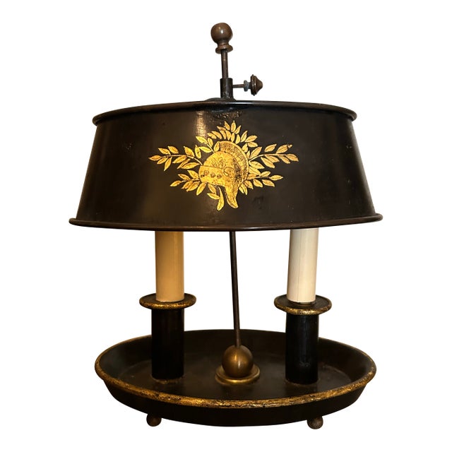 Antique French Petite Bouilotte Desk Lamp. For Sale