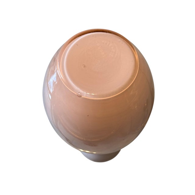 Blush Mid Century Italian Blush Opaline Glass Decanter With Amber Stopper For Sale - Image 8 of 8