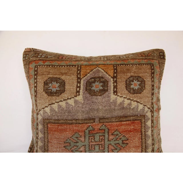 Textile Contemporary Bohemian Decorative Vintage Rug Pillow Cover For Sale - Image 7 of 13