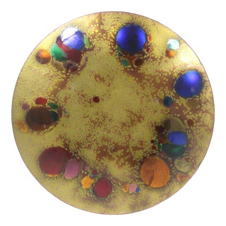 1960s Mid-Century Modern A. Gagnon Signed Enamel Dish For Sale