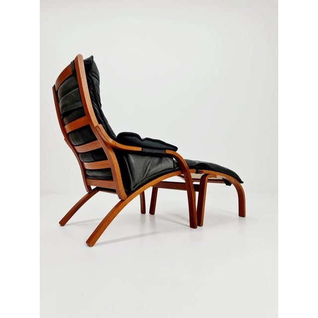 Set of Mid-Century Modern Lounge Chair and Ottoman by Swedese, 1960 For Sale - Image 13 of 18