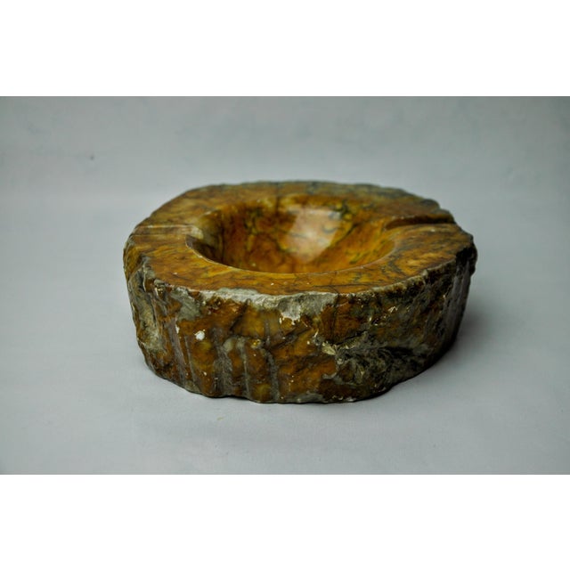 Brown Alabaster Ashtray attributed to Romano Bianchi, Italy, 1970s For Sale - Image 4 of 7