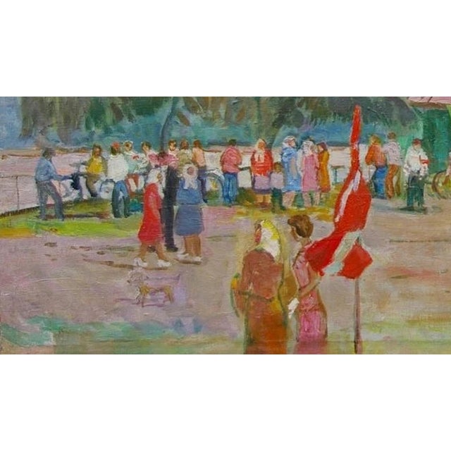 Soviet Era Oil Painting, Minskaya, Ukrainian Art, 1970s 56-99 For Sale - Image 4 of 6