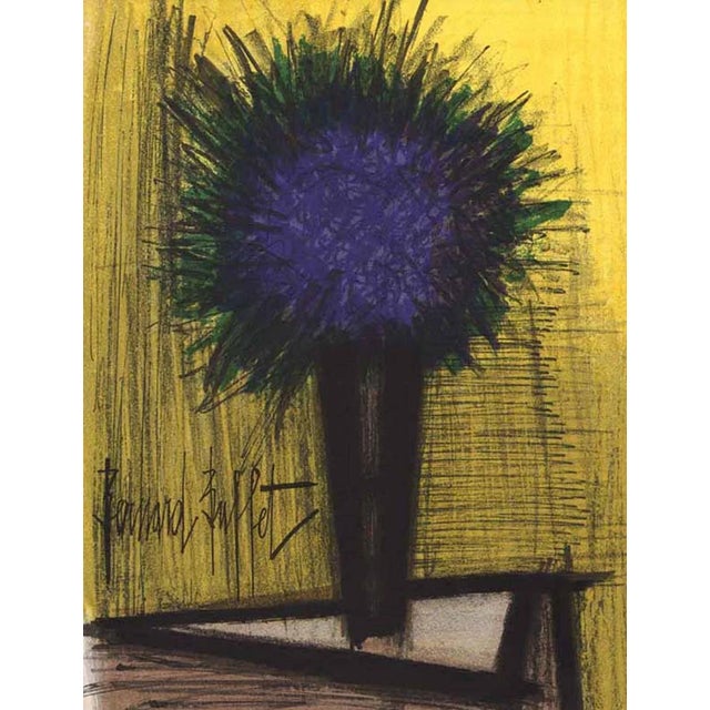 Artist: Bernard Buffet Title: The purple bouquet of flowers Medium: Original Lithograph Marks: Signed in plate Printed:...