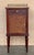 Italian Pair of Italian Marquetry Nightstands With Bronze Crest, Drawers and Doors For Sale - Image 3 of 11