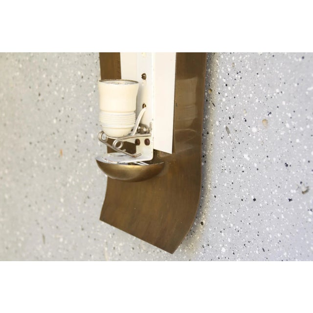 1950s Majora Opal Glass on Brass Wall Lamp by Wilhelm Wagenfeld for Wagenfeld For Sale - Image 5 of 11