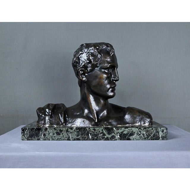 Victor Demanet, Bust of a Man, 20th Century, Bronze For Sale - Image 5 of 18