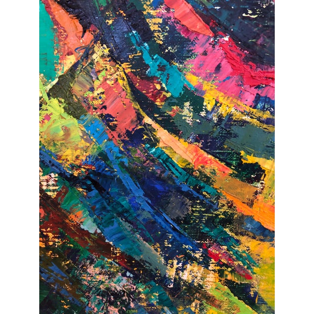 Mid-Century Modern Original Contemporary Oil Painting of Eagle For Sale - Image 3 of 9