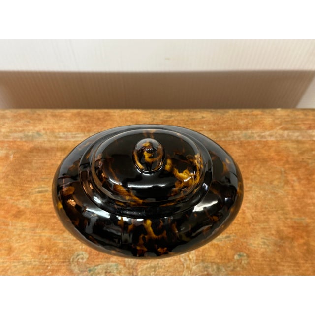 2010s Martino Interiors Glazed Ceramic Temple Jar For Sale - Image 5 of 12