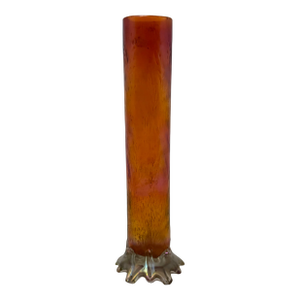 Antique Austrian Art Nouveau Iridescent Glass Bud Vase