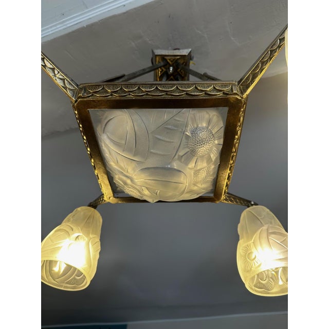Art Deco Chandelier, 1930s For Sale - Image 4 of 14