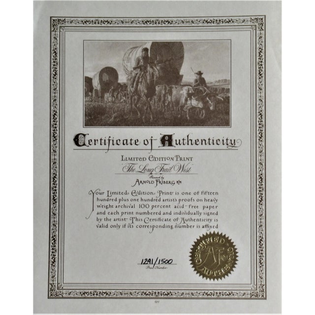 Arnold Friberg, The Long Trail West, Circa 1980 For Sale - Image 10 of 11