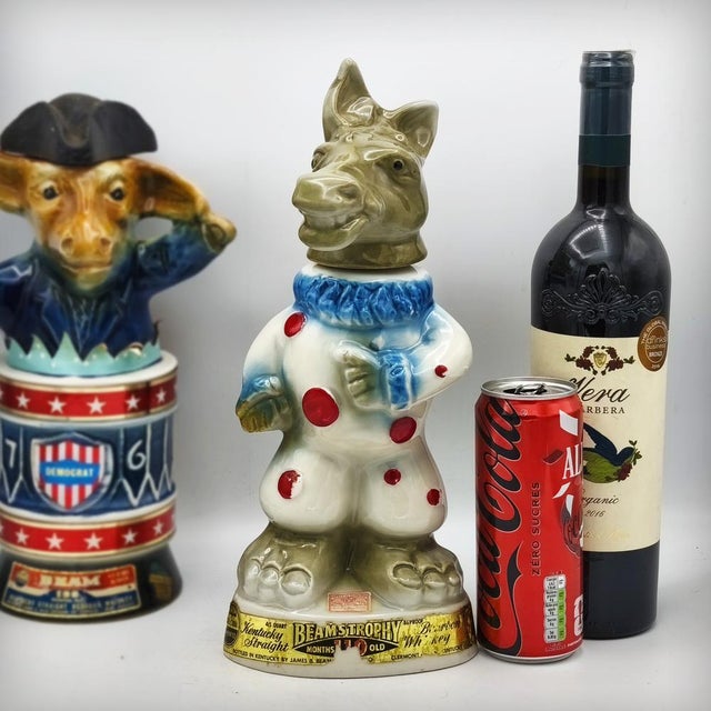 Mid-Century Modern Clown Donkey Ceramic Carafe by Jim Beam, 1968 For Sale - Image 3 of 18