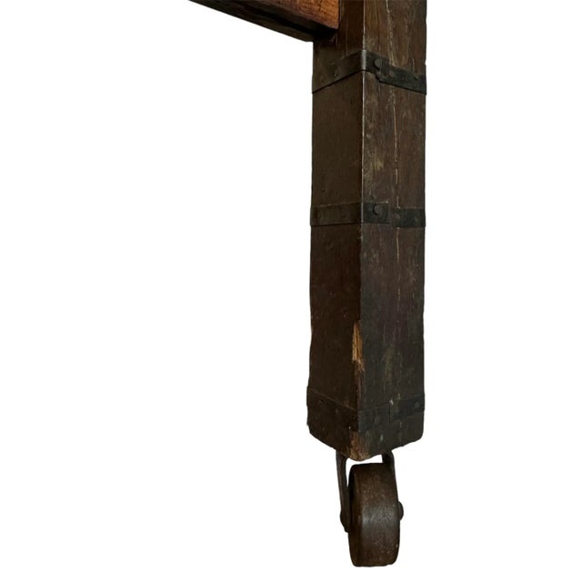 Modern 1940s Carved Walnut Full Sized Bed With Cross Accents For Sale - Image 3 of 5