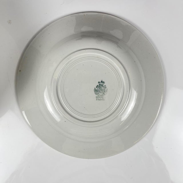 Antique Soup Plates from KG Lunéville, 1890s, Set of 8 For Sale - Image 6 of 15
