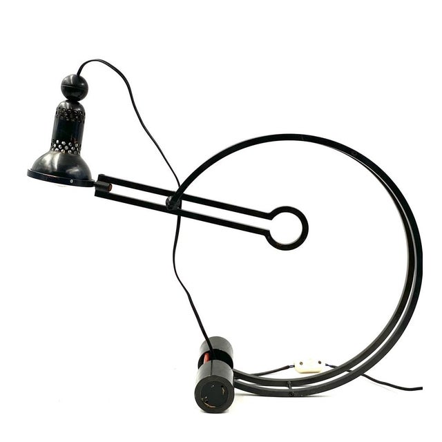 Black Pendulum Table Lamp by Charles Martin for Woka, Austria, 1970s For Sale - Image 8 of 18