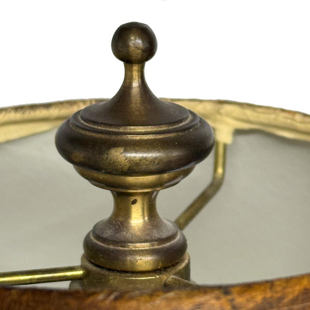 1980s Vintage 1980s Wildwood Traditional Burl Wood Floor Lamp – Heavy Turned Base, Elegant Conical Shade For Sale - Image 5 of 9