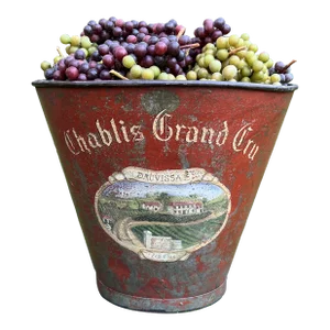 Late 19th Century Painted Grape Hod with Decorative Grapes
